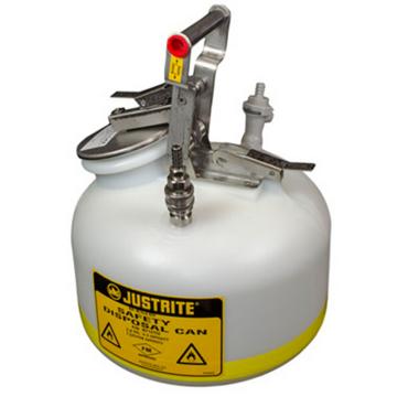 杰斯瑞特/JUSTRITE HPLC安全处置罐，BY12755 5加仑/19升 不锈钢1号接头聚丙烯2号接头 售卖规格：1个