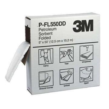 3M 折叠式吸油棉，P-FL550DD 12.5×1520cm 3盒/箱 售卖规格：3盒/箱