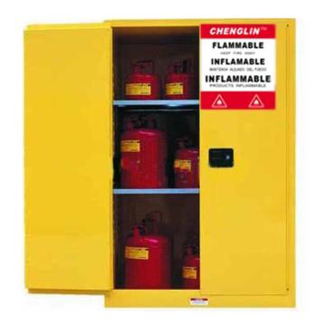 成霖 黄色易燃液体安全柜，CL809000 90加仑/340升 双门/手动 售卖规格：1台