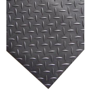 力九和 耐用型铁板纹抗疲劳地垫，黑色，1.2m*18m*12mm(宽x长x厚） 售卖规格：1片