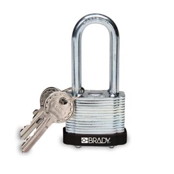贝迪/BRADY 钢锁，99548 2"/5cm锁钩 锁芯互异 黑色 售卖规格：1把