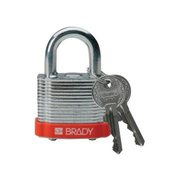 贝迪/BRADY 钢锁，99516 0.75"/1.9cm锁钩 锁芯互异 橙色 售卖规格：1把