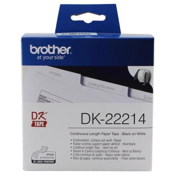 兄弟 DK色带，12mm*30.48m白底/黑字（纸质）DK-22214 单位：盒