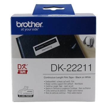 兄弟/BROTHER DK色带，DK-22211 29mm*15.24m 白底/黑字（菲林） 售卖规格：1盒