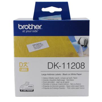 兄弟/BROTHER DK色带，DK-11208 38mm*90mm 白底/黑字（纸质400张） 售卖规格：1盒
