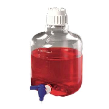 耐洁/NALGENE 透明细口大瓶（带放水口）,聚碳酸酯,聚丙烯放水口和螺旋盖,TPE垫圈,10L容量，2317-0020 售卖规格：4个/箱