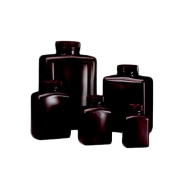 耐洁/NALGENE 琥珀色矩形瓶，琥珀色高密度聚乙烯；琥珀色聚丙烯螺旋盖，125ml容量，2009-0004 售卖规格：72个/箱