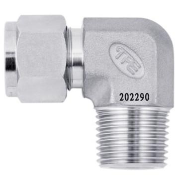 JPE 卡套外牙弯头6MM卡套 1/8"NPT，BS6-ME601-N SS316 售卖规格：1个