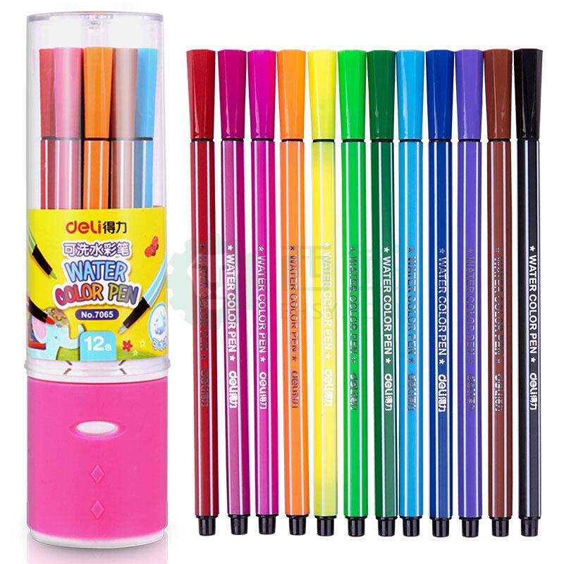 得力水彩笔(12色),7065 单位:桶