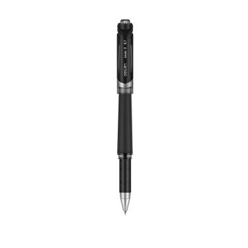 得力（deli）0.7mm磨砂笔杆黑色中性笔，水笔 签字笔 12支/盒 S21 单位：盒