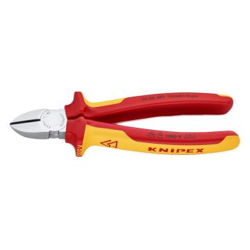 凯尼派克/KNIPEX Knipex 180mm绝缘斜口钳，70 06 180 售卖规格：1把