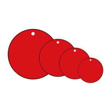 安赛瑞 空白塑料吊牌-圆形，Ф31.8mm，红色，14786 售卖规格：100个/包