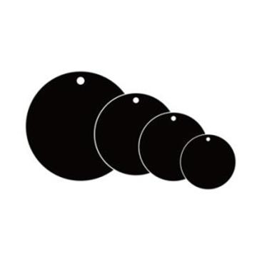 安赛瑞 空白塑料吊牌-圆形，Ф25.4mm，黑色，14793 售卖规格：100个/包