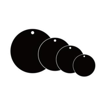 安赛瑞 空白塑料吊牌-圆形，Ф31.8mm，黑色，14794 售卖规格：100个/包
