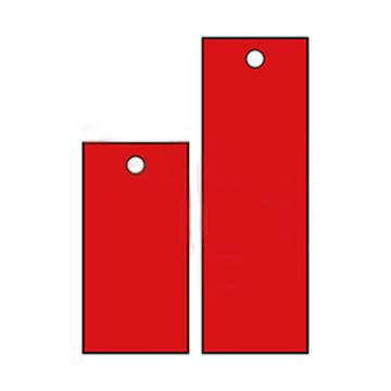 安赛瑞 空白塑料吊牌-长方形，25.4×50.8mm，红色，14833 售卖规格：100个/包