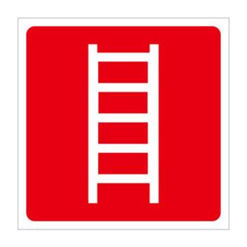 安赛瑞 消防安全标识-消防梯（仅图片），不干胶，250×250mm，20342 售卖规格：1张