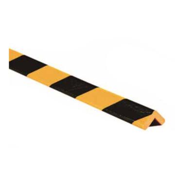 安赛瑞 警示防撞条（G款），耐寒PU材质，黄黑橘皮纹表面，直角型，55×55×980mm，11416 售卖规格：1根