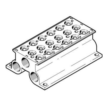 费斯托/FESTO 固定阀宽气路板模块，CPE10-PRS-1/4-6，543825 用于两位五通和三位五通阀系列 售卖规格：1个