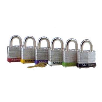 玛斯特锁具 钢板千层锁，3MCNRED 7mm锁钩 锁钩净高19mm 红色胶圈 售卖规格：1个