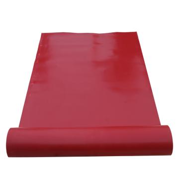 华泰 耐高压光面平面绝缘垫，红色 6mm厚 1m宽 1米/卷 15kv 售卖规格：1卷