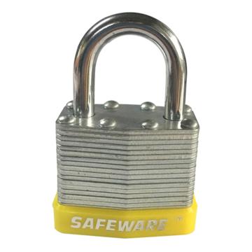 安赛瑞 钢制千层安全挂锁-黄，14706 锁梁Ф6mm 锁体长37mm 锁杆长度25mm 售卖规格：1把