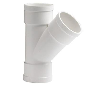 万鑫军联 国标U-PVC排水管件斜三通，50*50mm 售卖规格：1个