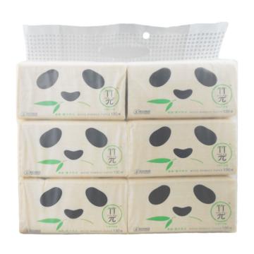 心相印 竹π3层130抽塑包装面巾纸，ZDT1130（6包装） 售卖规格：6包/提