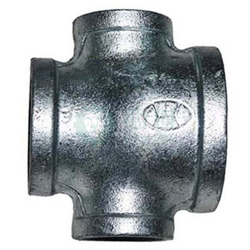 西域推荐 镀锌铁异径四通 c1-1×1/2-zn,dn25×15,rc1"×1/2"