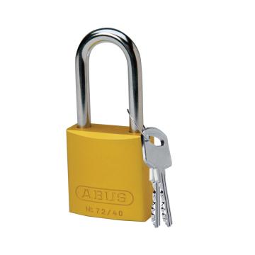 贝迪/BRADY 铝锁，99618 1.5"/3.8cm锁钩 锁芯互异 黄色 售卖规格：1把