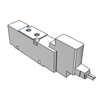 SMC 5通电磁阀，VQZ2121-4LB1-M5 两位五通单电控式,L形插座式（300mm）,AC220V 售卖规格：1个