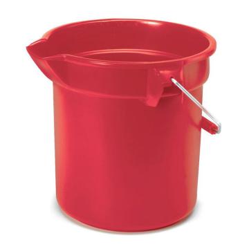 乐柏美/Rubbermaid 圆形桶，FG296300RED 红色 9.5L 售卖规格：1个
