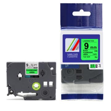 普贴 标签色带，绿底黑字TZ2－721宽度9mm 适用于兄弟ＴＺ系列标签机 （卷）