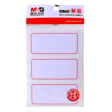 晨光 M&G 自粘性标签，YT-03 3枚X10 73*34mm （红） 10张/包 单位：包