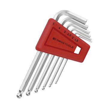 PB SWISS TOOLS L型球头内六角扳手套装，PB 212.H-5(7 610733 007097) 6件套 售卖规格：1套