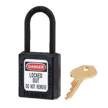 玛斯特锁具 黑色XENOY工程塑料安全锁，406BLK 塑料锁钩、绝缘、防磁、防电火花 售卖规格：1把