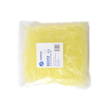 科进/KIRGEN 1-200ul吸嘴，KG1212 黄色，带刻度，袋装，1000支/包，10包/箱 售卖规格：1箱