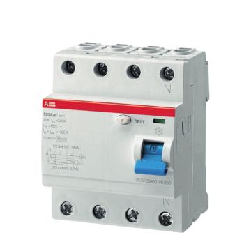 ABB 微型剩余电流保护断路器，F204 AC-40/0.03 F204 4P 40A 30mA AC 单漏电保护，10071588 售卖规格：1只