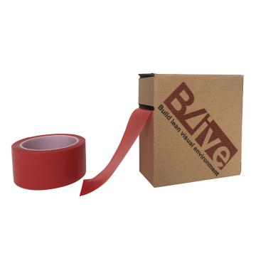 Blive 无残胶警示划线地贴胶带，50mm×22m，红色，BL-NA-50-RD 售卖规格：1卷