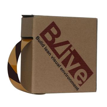 Blive 警示划线反光地贴胶带，50mm×22m，黄/黑，BL-RL-50-YB 售卖规格：1卷