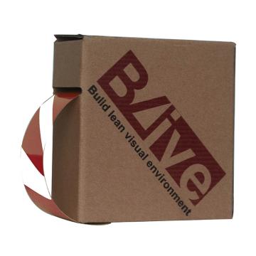 Blive 警示划线反光地贴胶带，50mm×22m，红/白，BL-RL-50-RW 售卖规格：1卷
