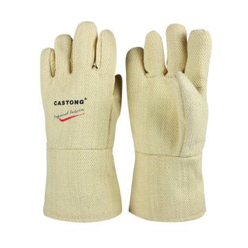 卡司顿/CASTONG 隔热手套，YAAA15-34 500+°耐高温手套，黄色 售卖规格：1副