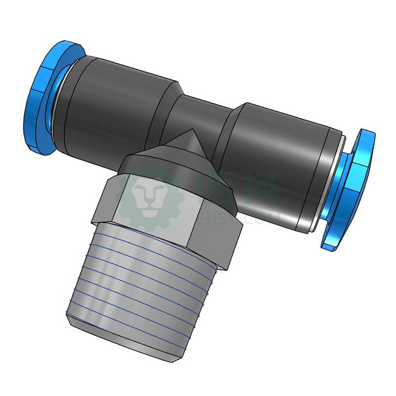 费斯托festo 小型快插t型接头,外螺纹,带外六角,qsmt-1/8-4,153355