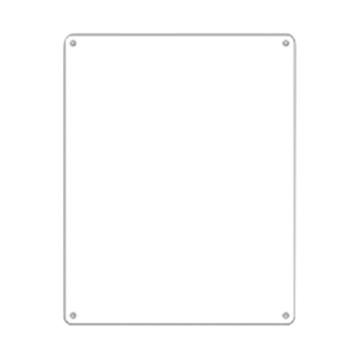 安赛瑞 空白书写安全标识牌(空白板),abs板,白色,400×500mm,5片/包