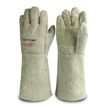 卡司顿/CASTONG 隔热手套，ABG-5T-45 500°5指掌部加强耐高温手套 售卖规格：1副