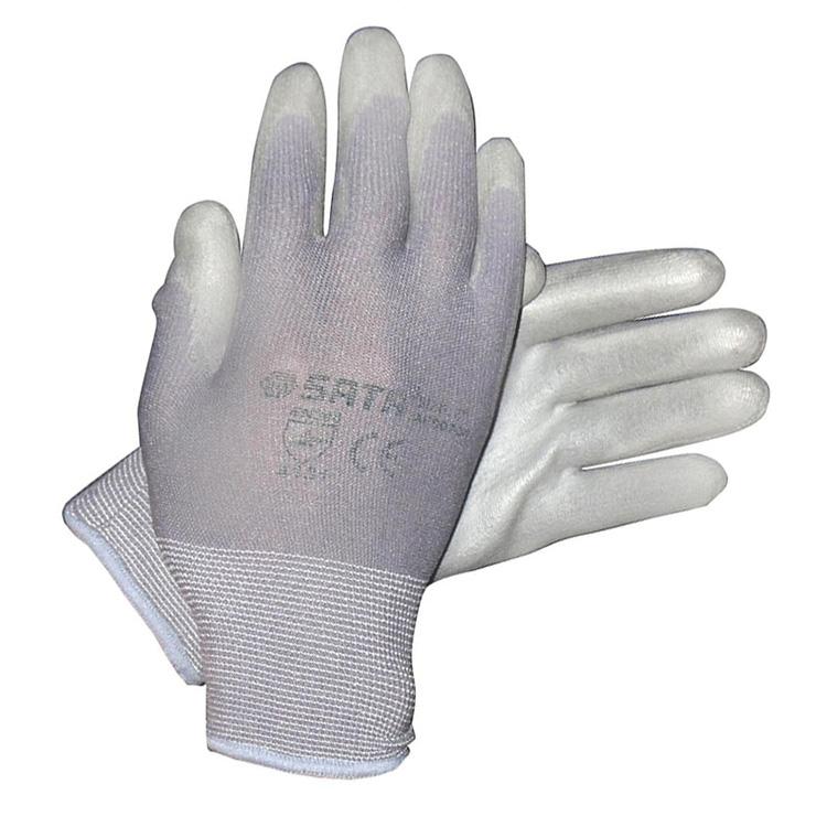 世达 PU涂层手套，SF0720 灰色，浸掌，9" 售卖规格：1副
