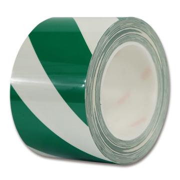 安赛瑞 耐磨型划线胶带，高性能自粘性PP表面覆超强保护膜，75mm×22m，绿/白，15634 售卖规格：1卷