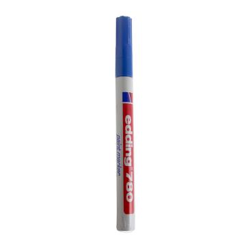 edding 记号笔工业油漆笔，edding 780-蓝色 耐高温300度 线幅0.8mm 售卖规格：1支