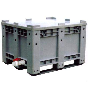 STORAGEMAID 封闭卡板箱,1200×1000×760mm,带水阀和盖子,灰色,可加配脚轮，KBX03A 售卖规格：1个