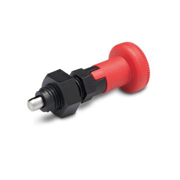 伊莉莎+冈特 分度销，不锈钢销头带锁紧螺母无磁性，红色PMT.101-SST-5-M10x1-AK-C6 售卖规格：1个