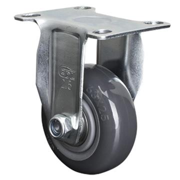 易得力 定向聚氨酯(PU)脚轮，361025-3625-76 脚轮轻型2.5寸80kg 售卖规格：1个